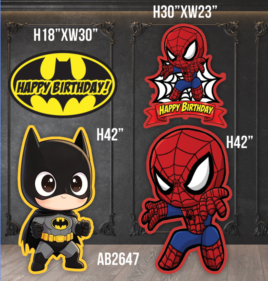 AB2647 Baby toddler batman and spider man superhero