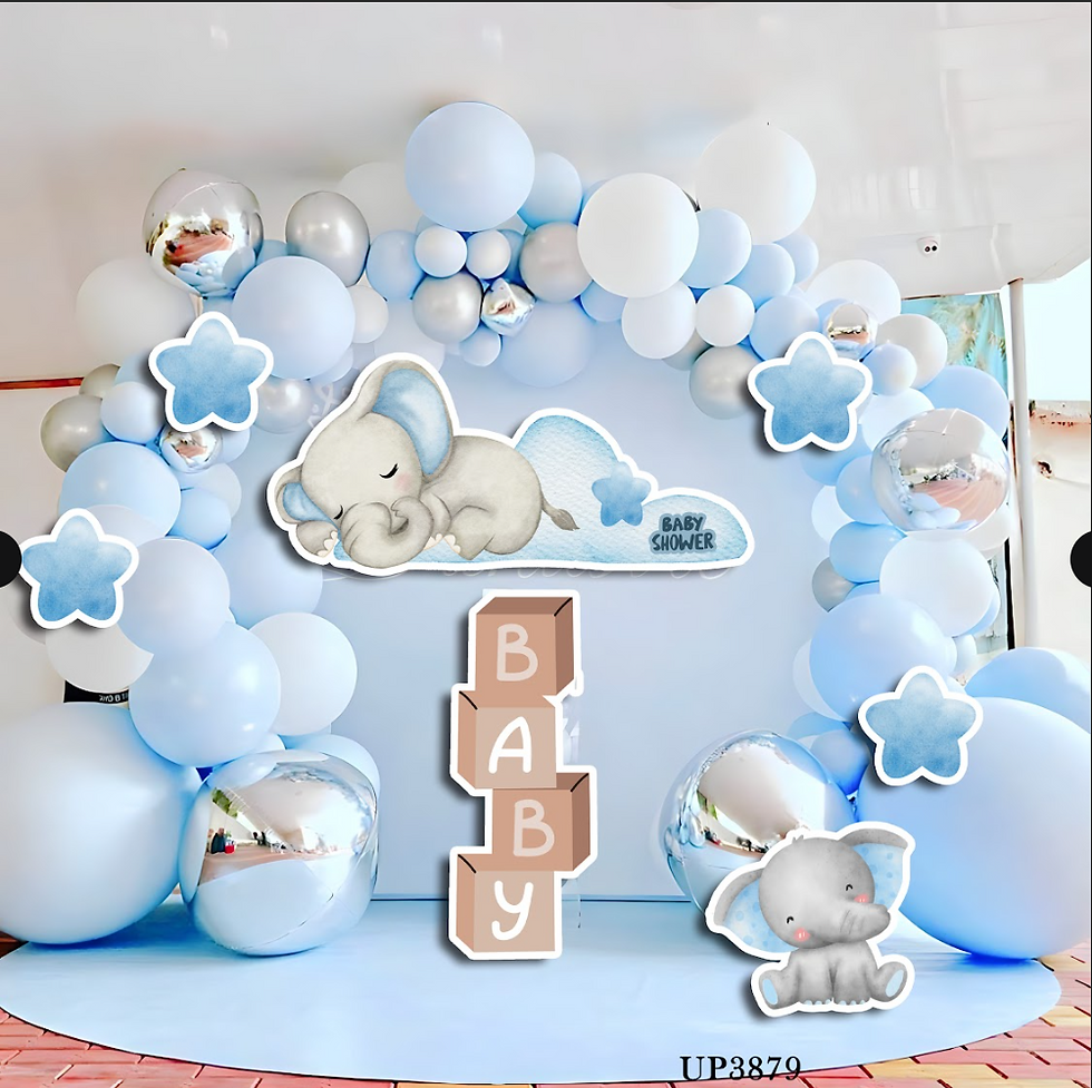 UP3879 HS Baby shower Elephant animals