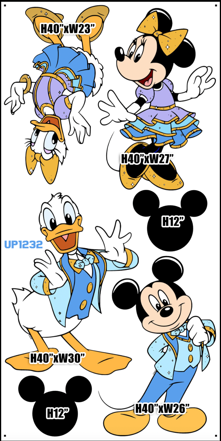 UP1232FS Mickey Mouse and friends Disneyland pastel theme