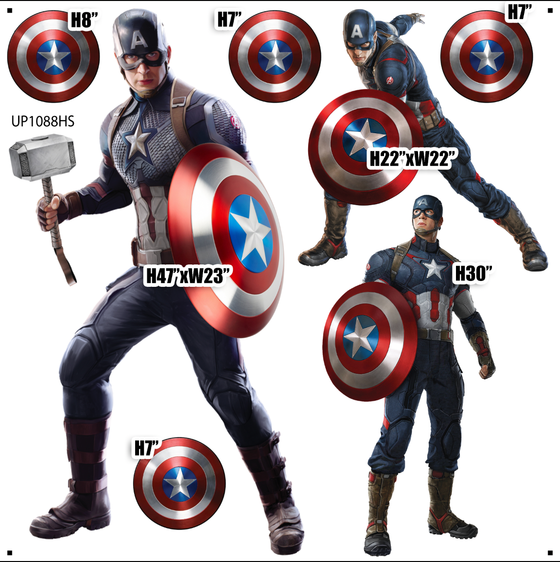 UP1088HS Captain American Super Hero