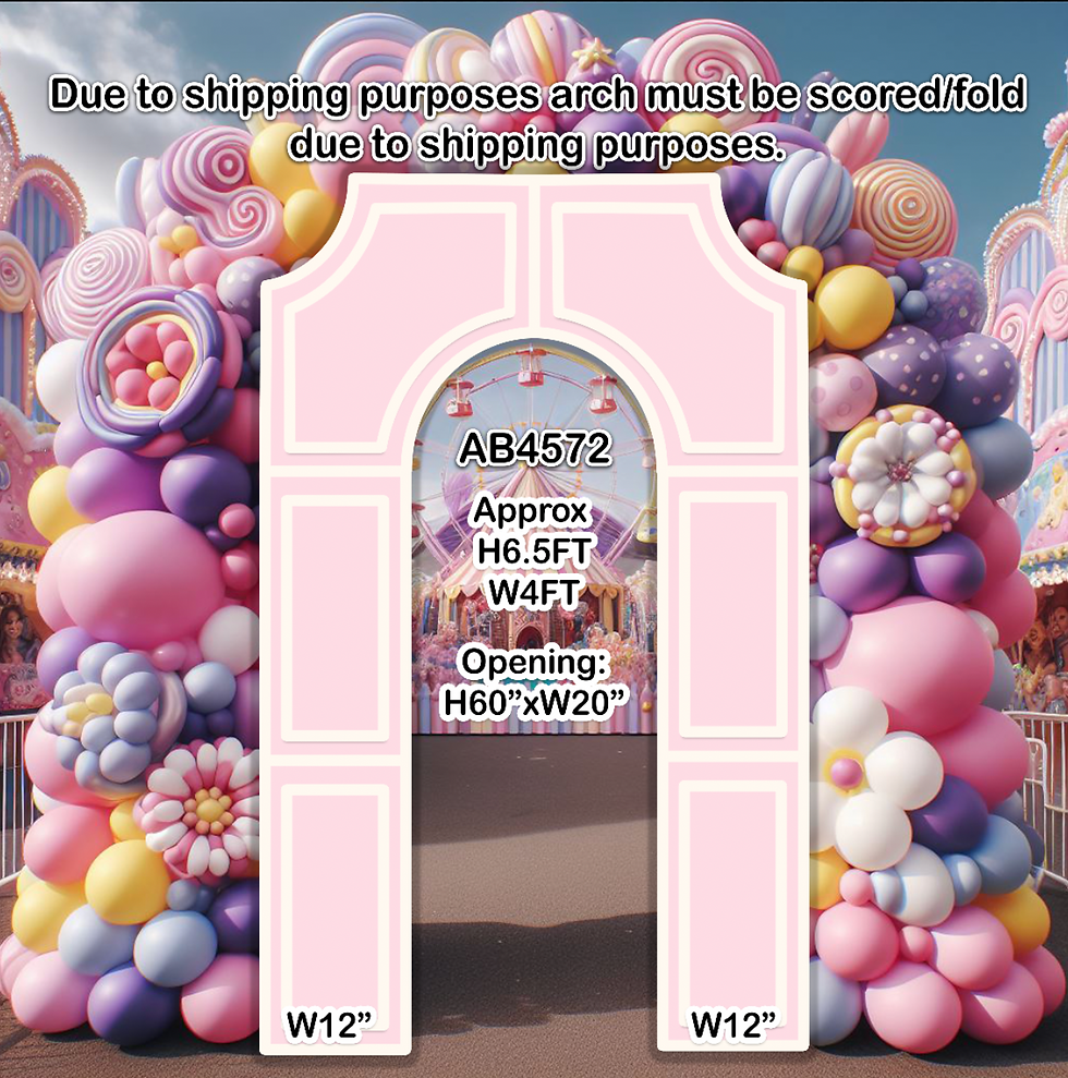 AB4572FS(SB) Pink WALL FRAME ARCH panel 4x6.5