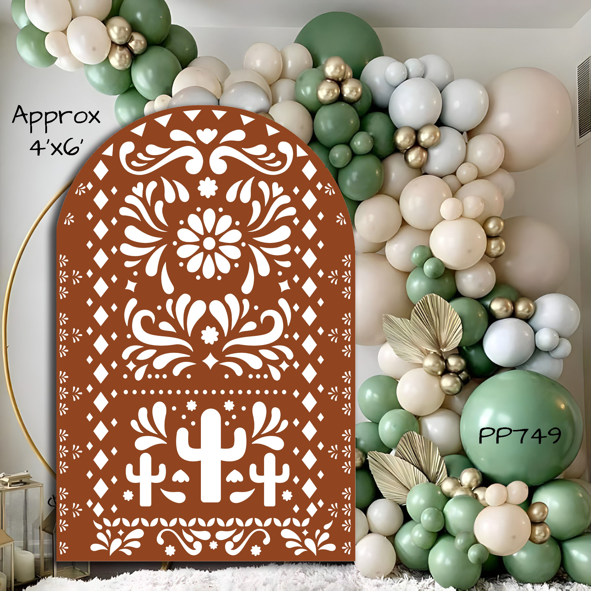 PP749 (SB) 3QS Mexican PAPEL PICADO CIELITO LINDO panel backdrop