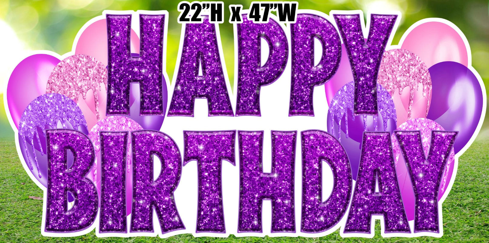 D136 QS Happy Birthday Sign,