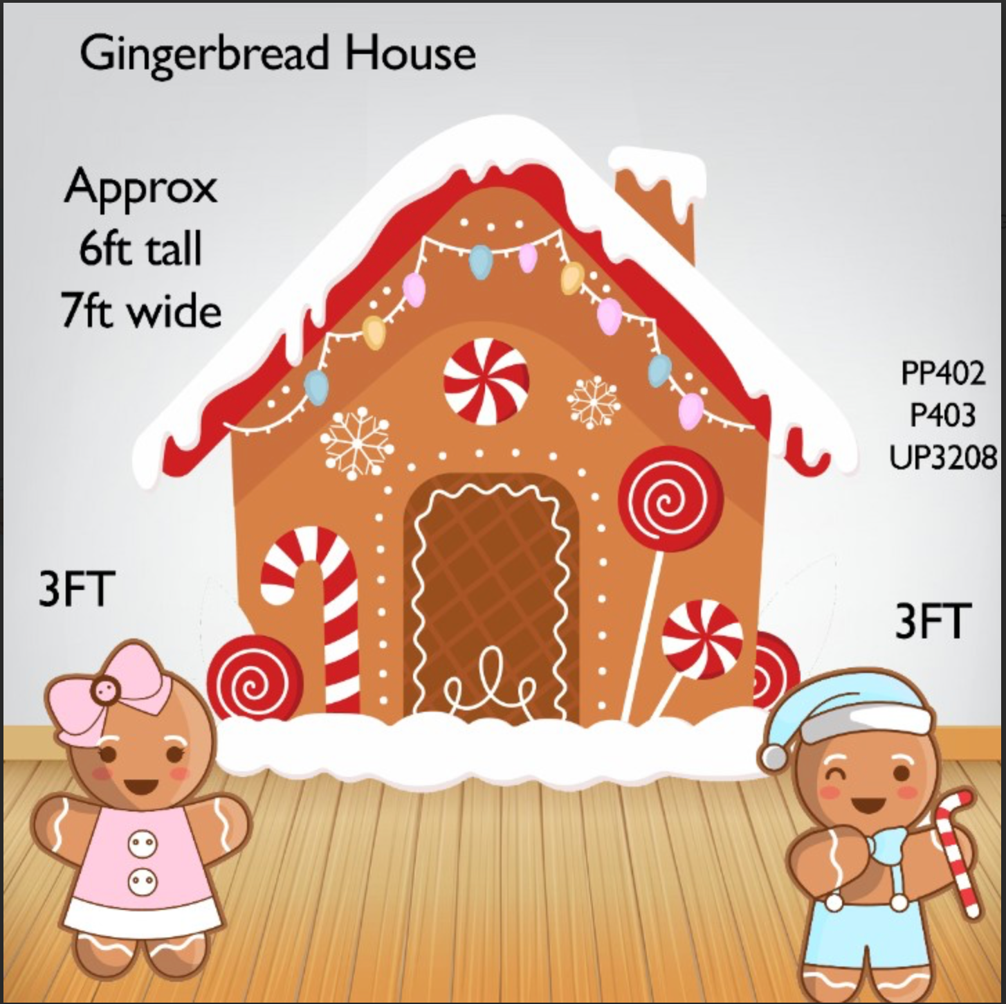 PP402-403 UP3208 GINGER BREAD HOUSE SET