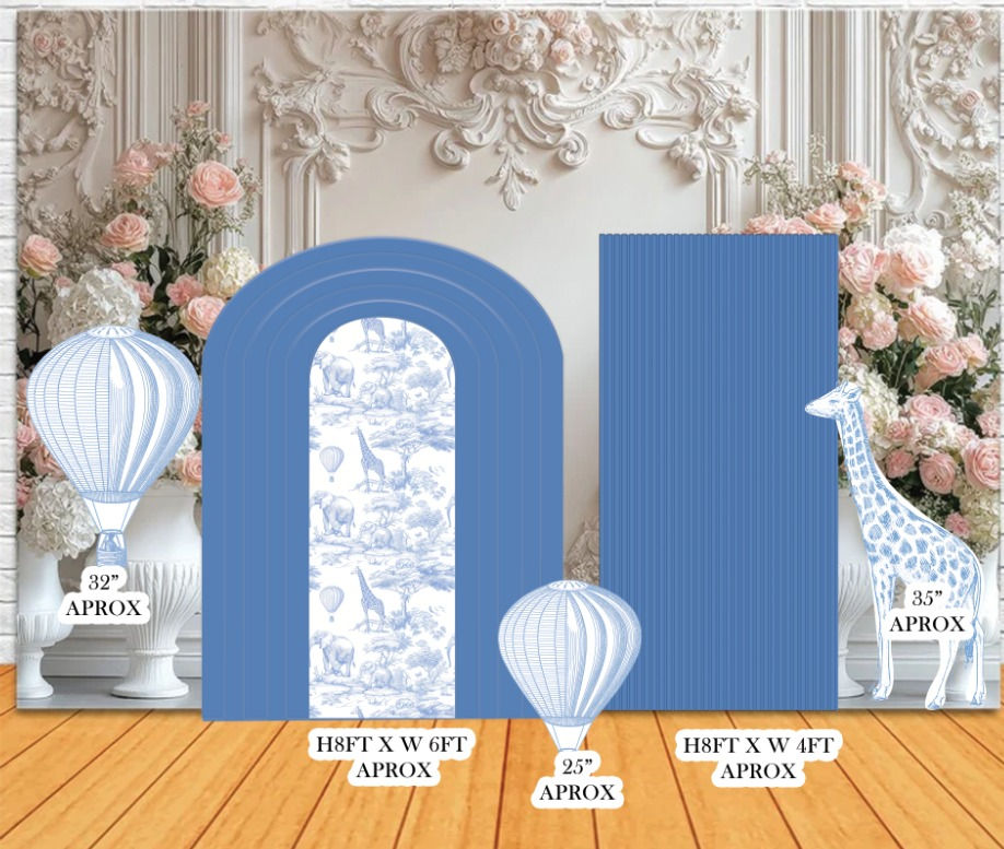 RA2754 RA2753 RA2212 SB ALL Blue Toile Safari Air Balloons