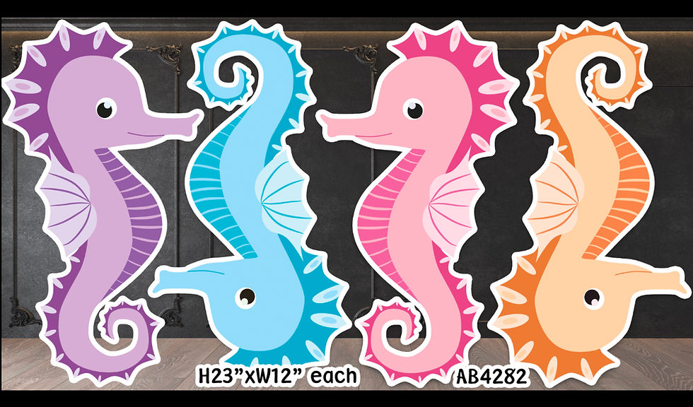 AB4282 seahorses under the SEA ANIMALS ocean mermaid theme