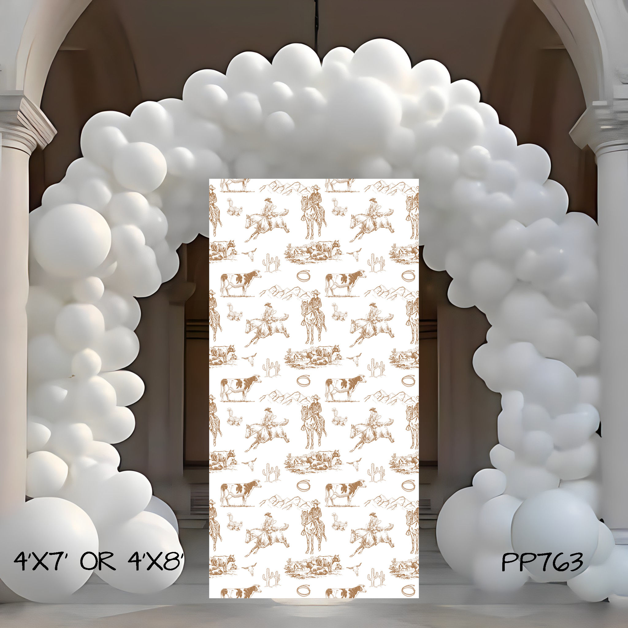 PP763(SB) panel 4x7 or 4x8 western cowboy panel sketch theme