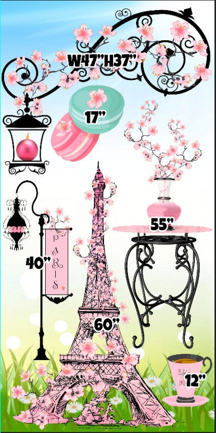 Thumbnail: Paris Black and Pink Party Props 3FS-RA982,981,980 Special Bord