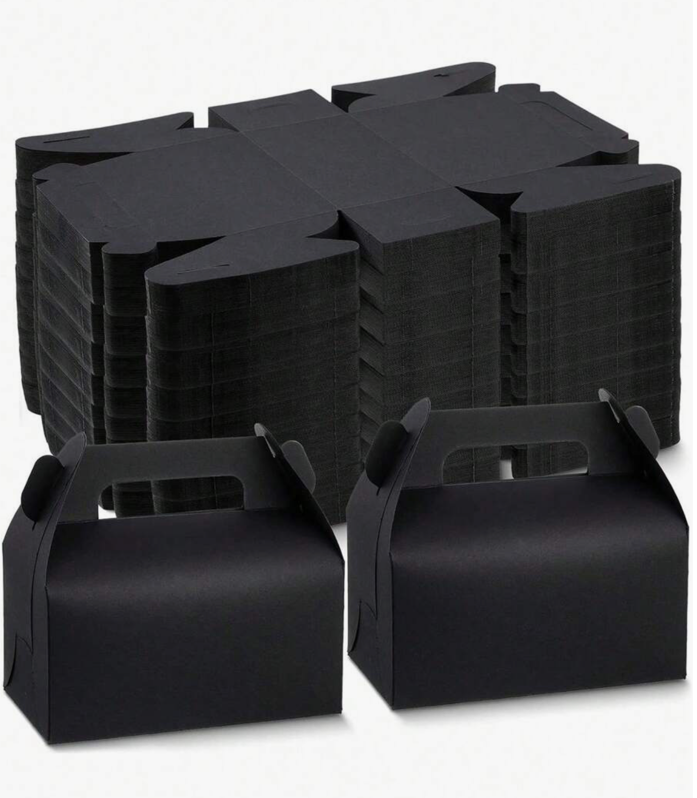 10pcs BLACK Party Gift Box, Kraft Paper Portable Candy Box
