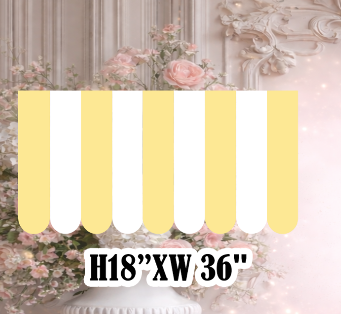 RA3854 AWNING YELLOW AND WHITE QS