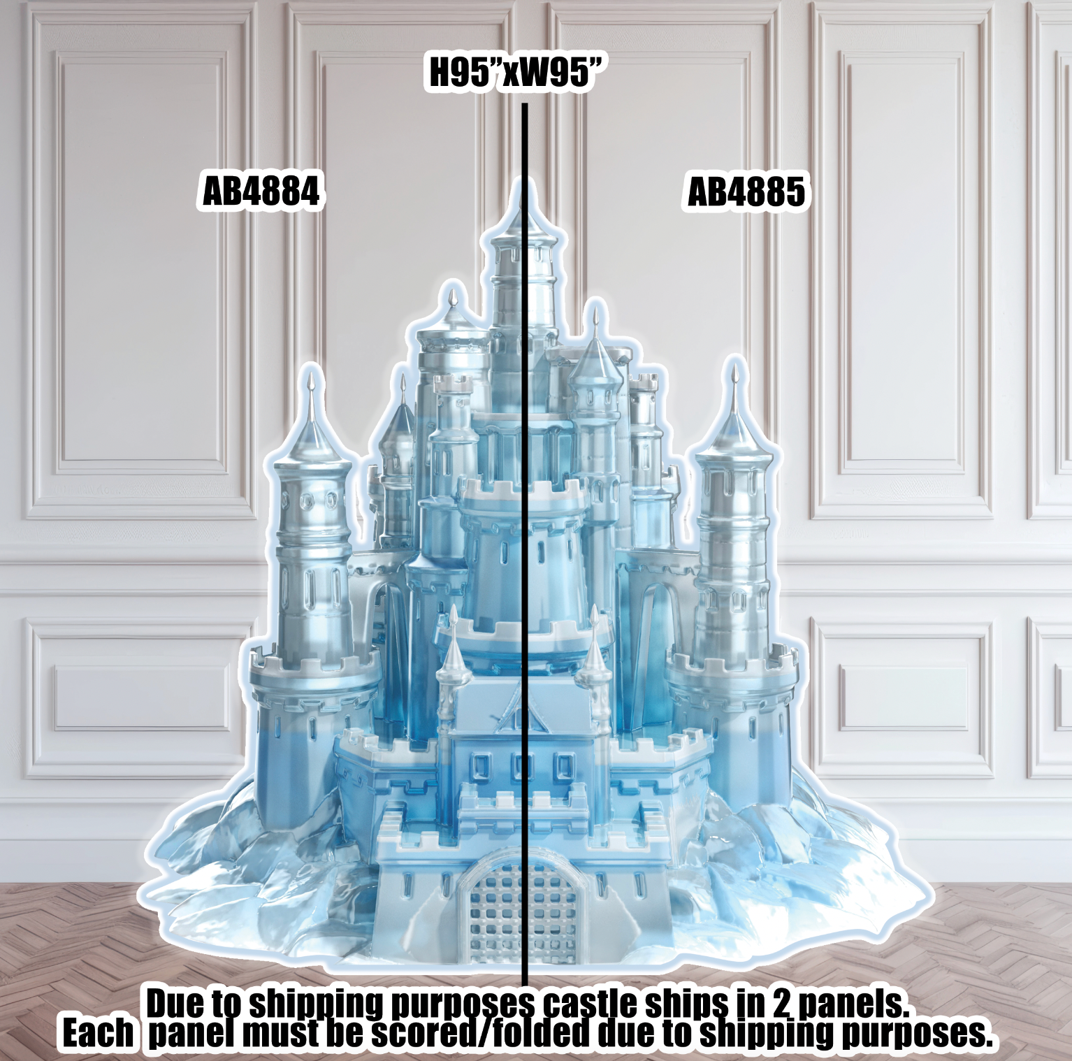 AB4884 AB4885FS(SB) Complete set side Ice castle Frozen princess castle 8x8