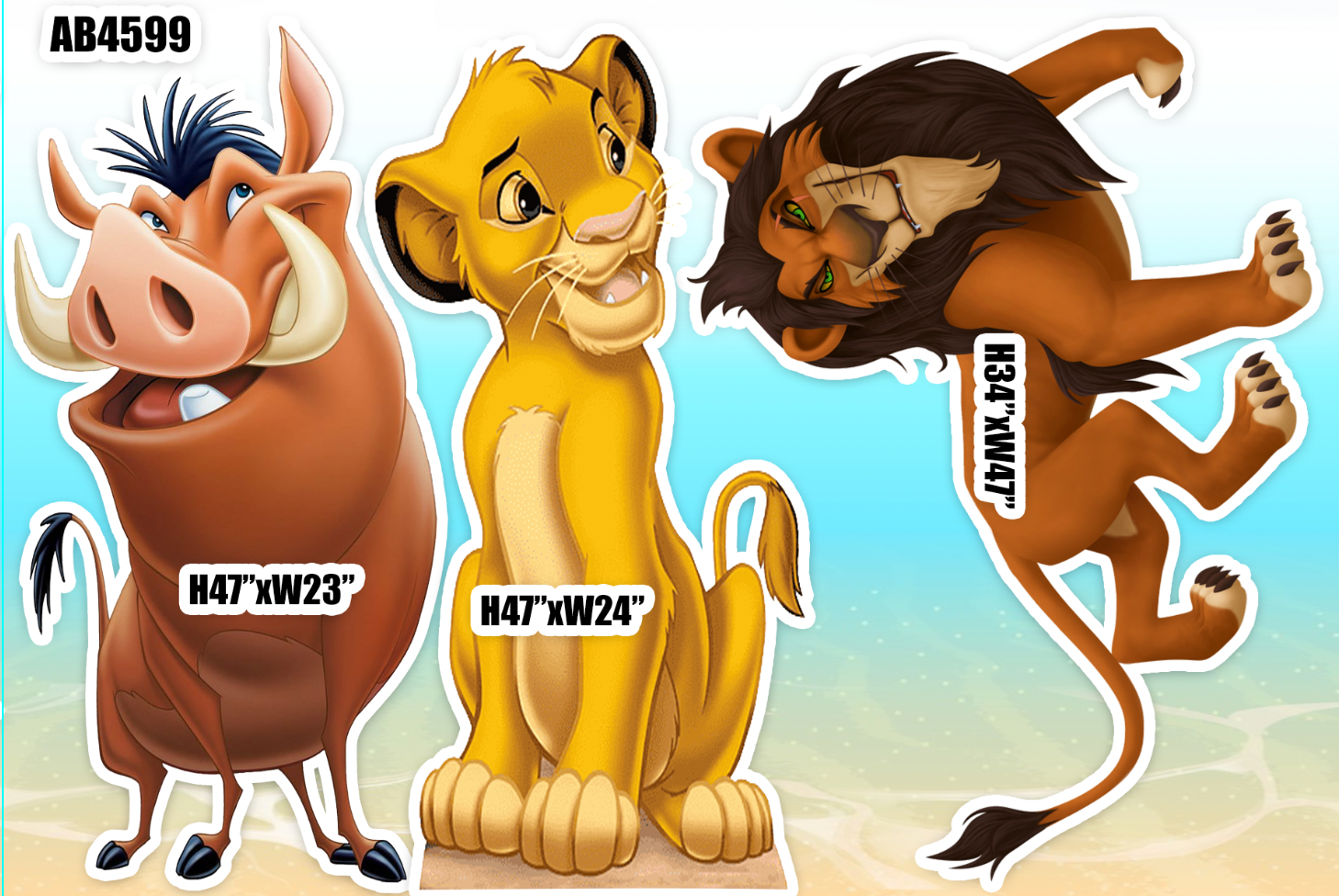 AB4599QS3(SB) LION KING PROP PANEL