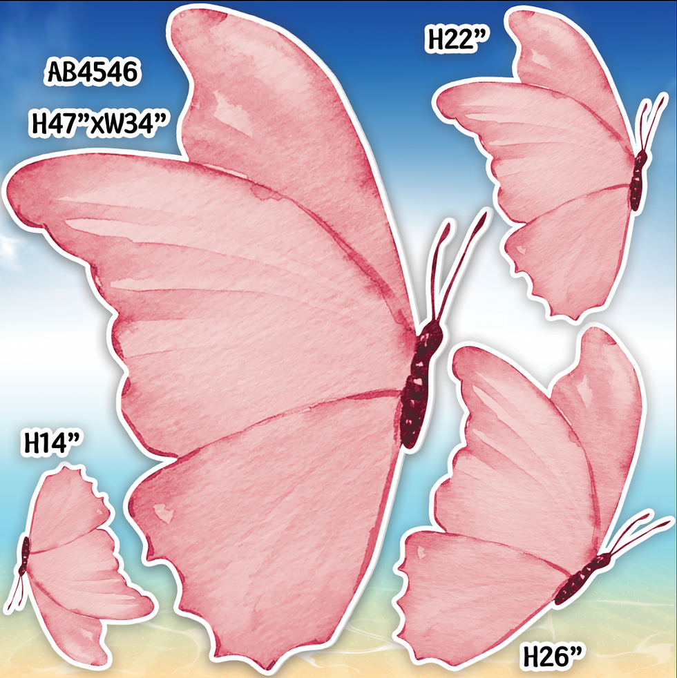 AB4546HS pink Butterfly butterflies