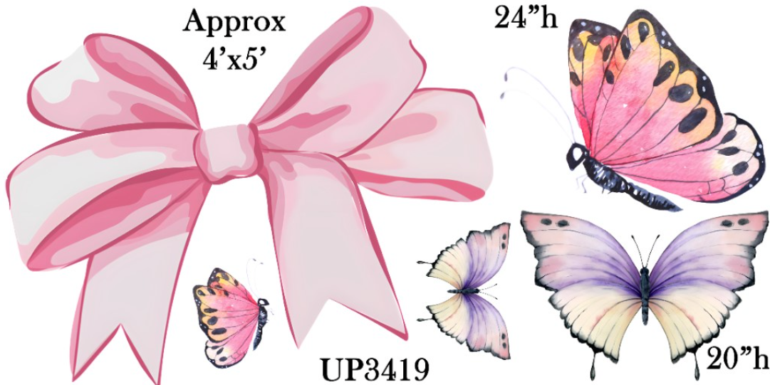 UP3419 FS BOW BUTTERFLIES