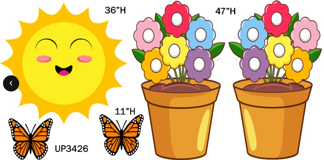 UP3426 FS FLOWER POTS SUN