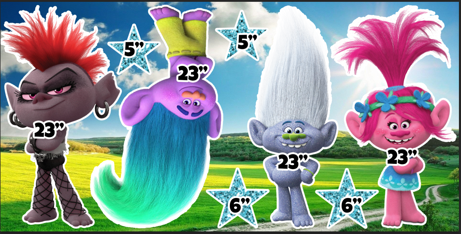AB616QS TROLLS CUTOUTS