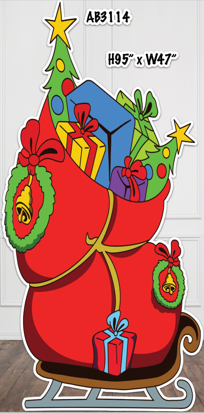 AB3114FS Christmas Grinch Sled 8 FT tall Giftssb