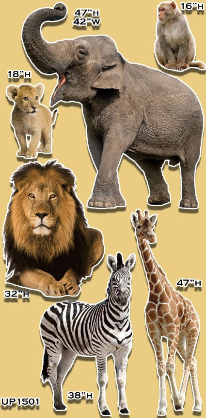 Thumbnail: UP1501FS  Safari , Zoo, Jungle Animals Party Props