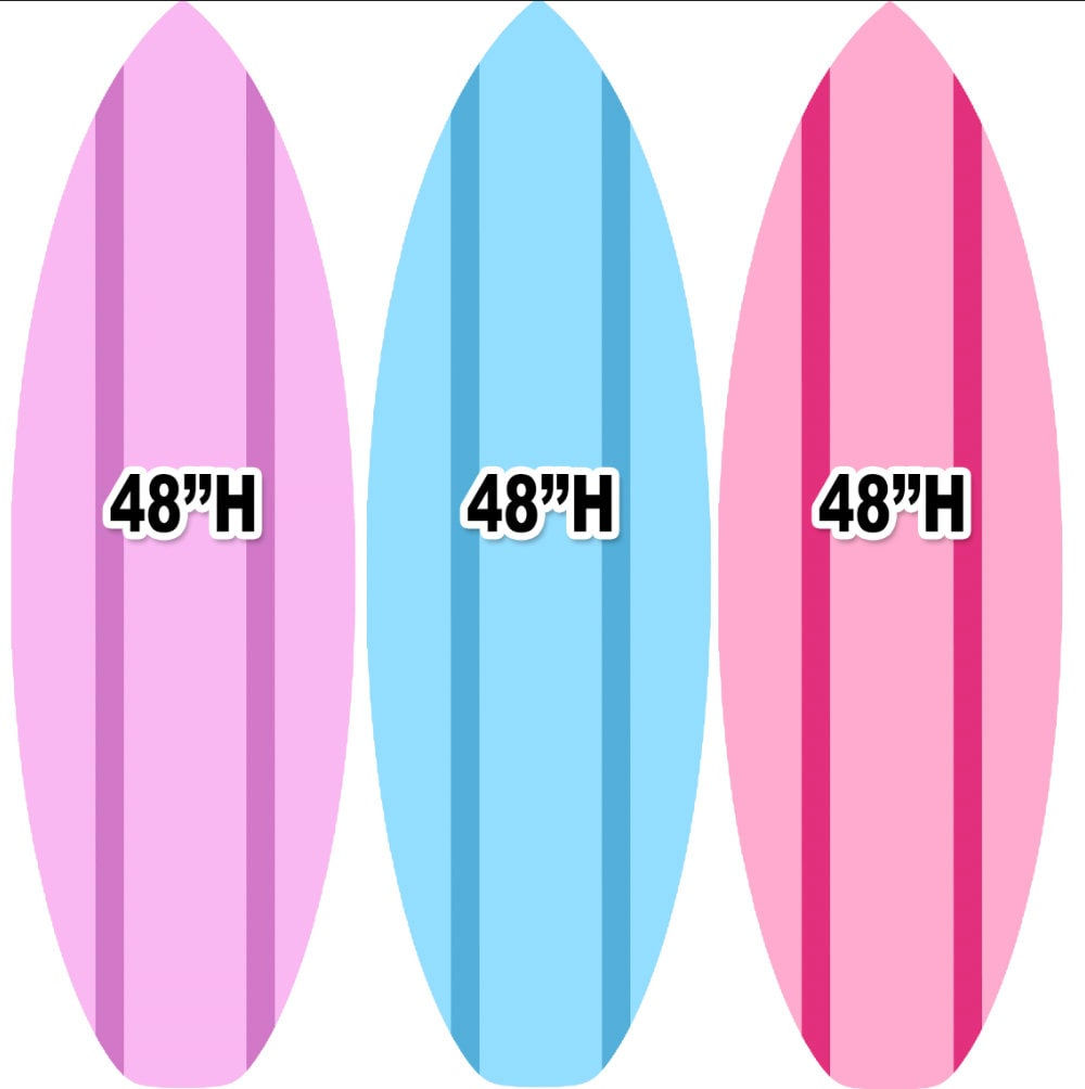 D598HS 4FT Surfboard cutouts, party props