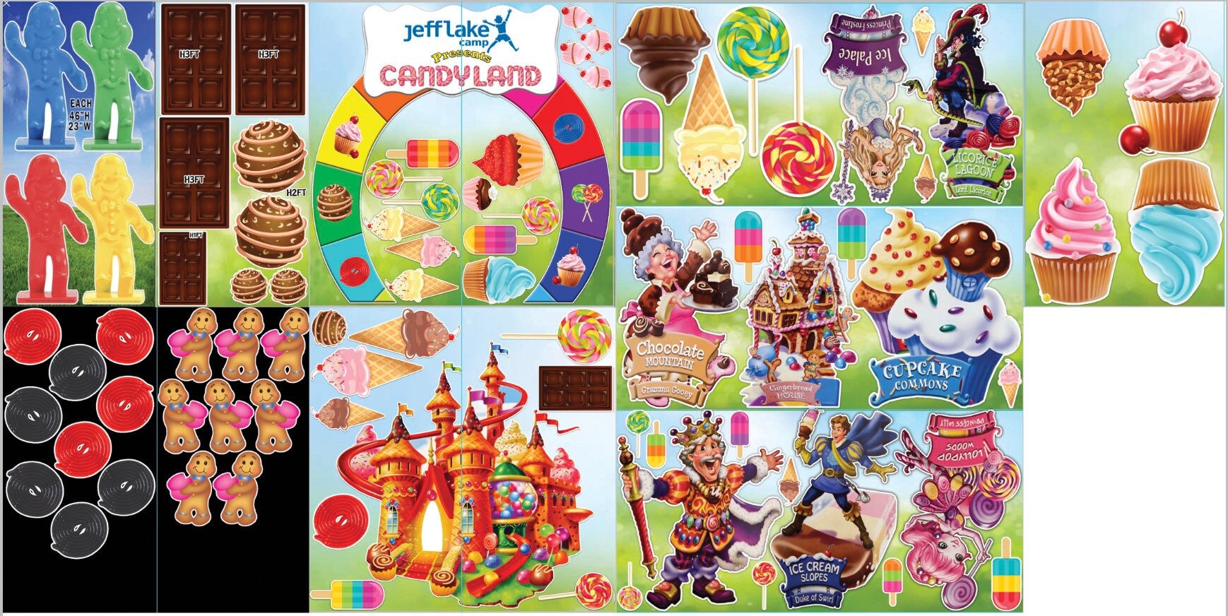 Candyland Game Complete set sweets and candy