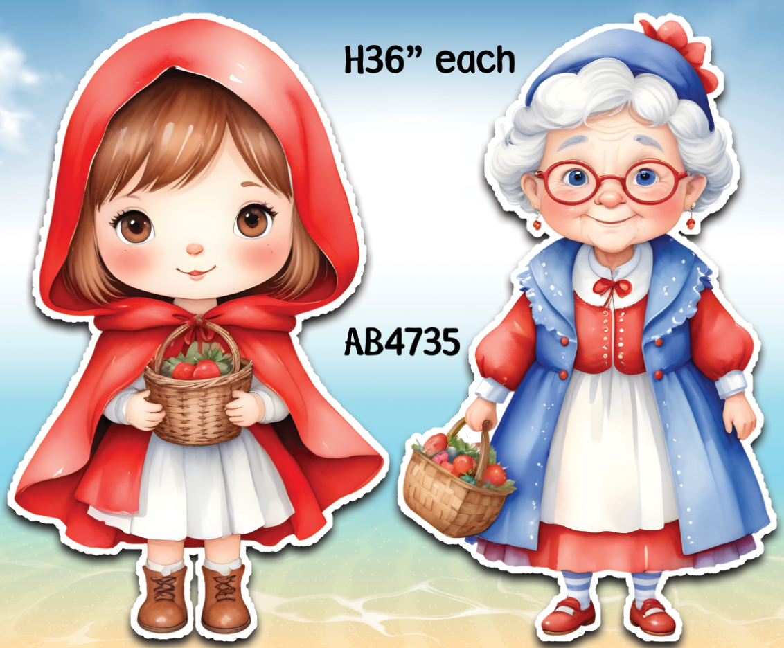 AB4735HS 3ft  Capeducita roja watercolor