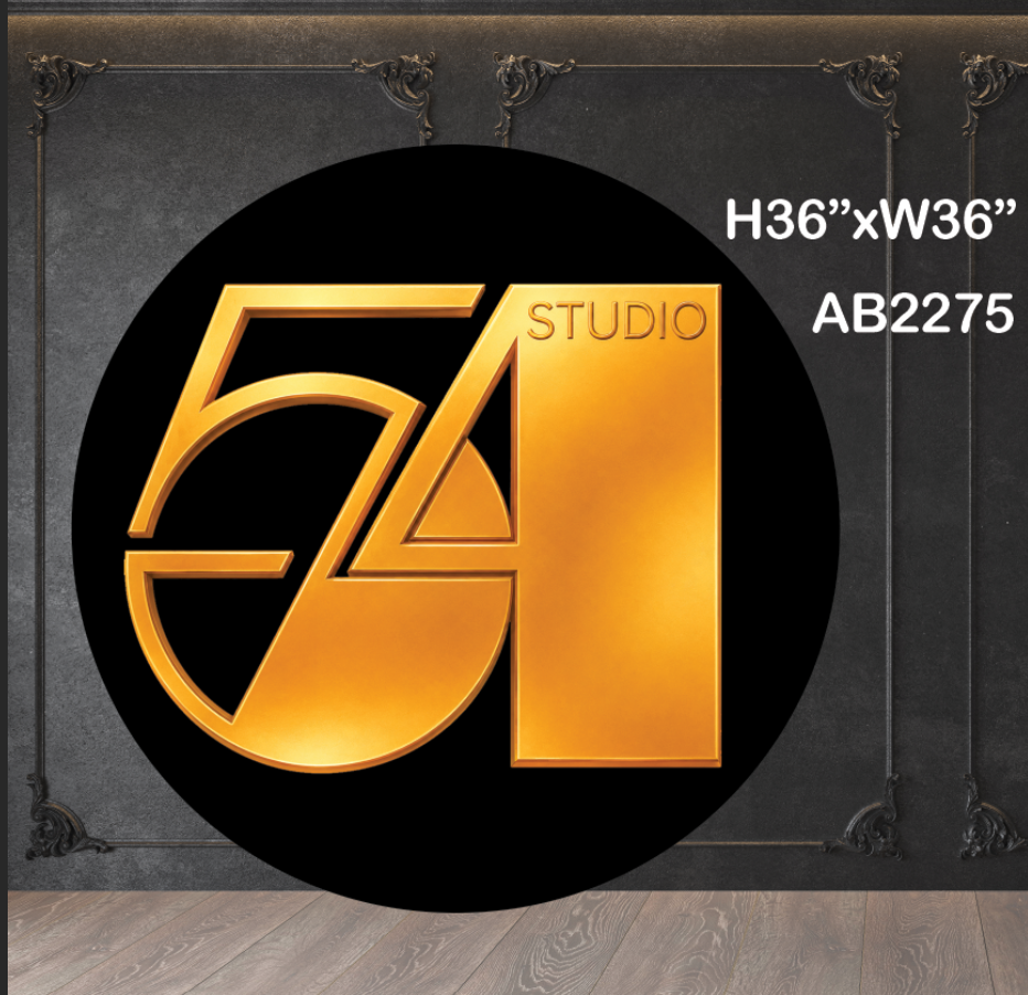 AB2275HS 54 studio happy birthday black circle elegant style 50s