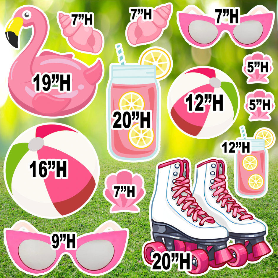 D222 HS Pink Summer Set, Pink party theme