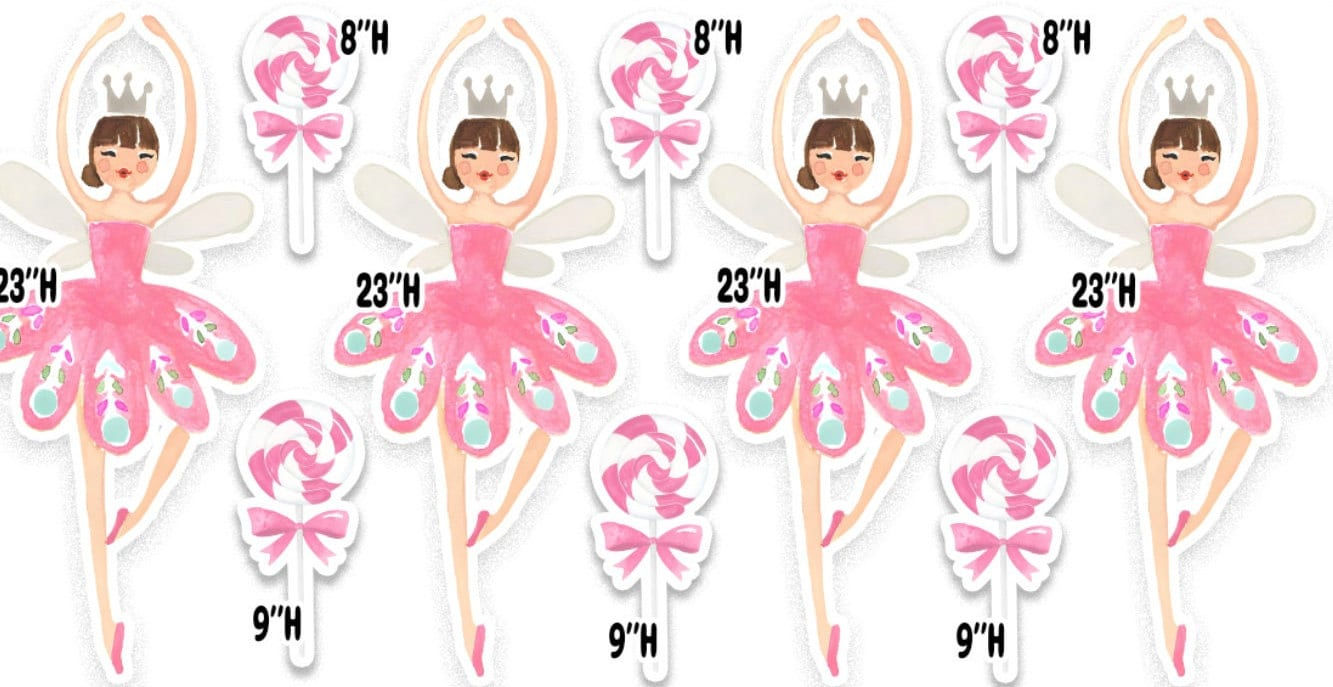 D345 QS Pink Ballerina , Party props.