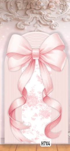 RA3929 Coquette Pink Bow Panel Arch SB