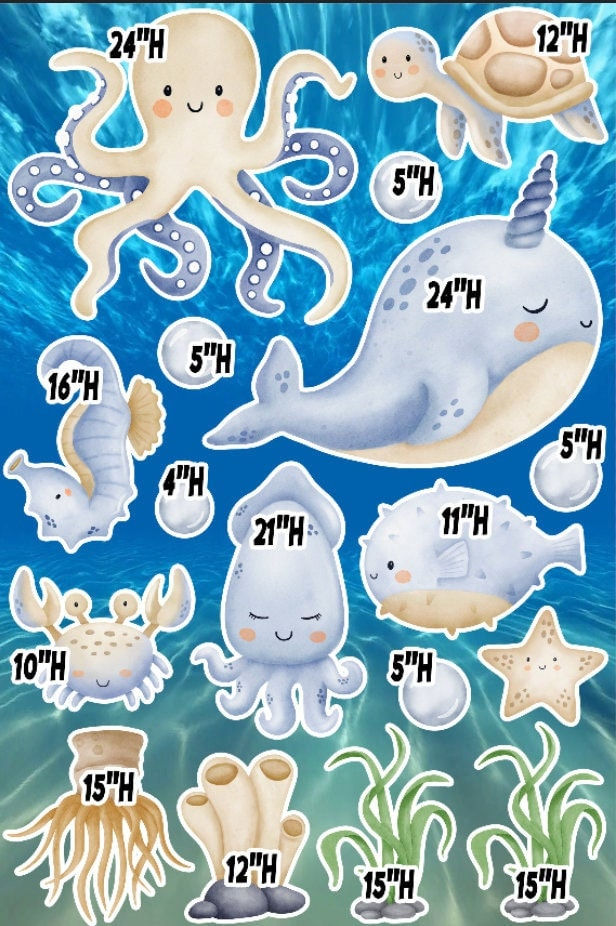 D170 QS3 Sea Animals, Under the sea party,