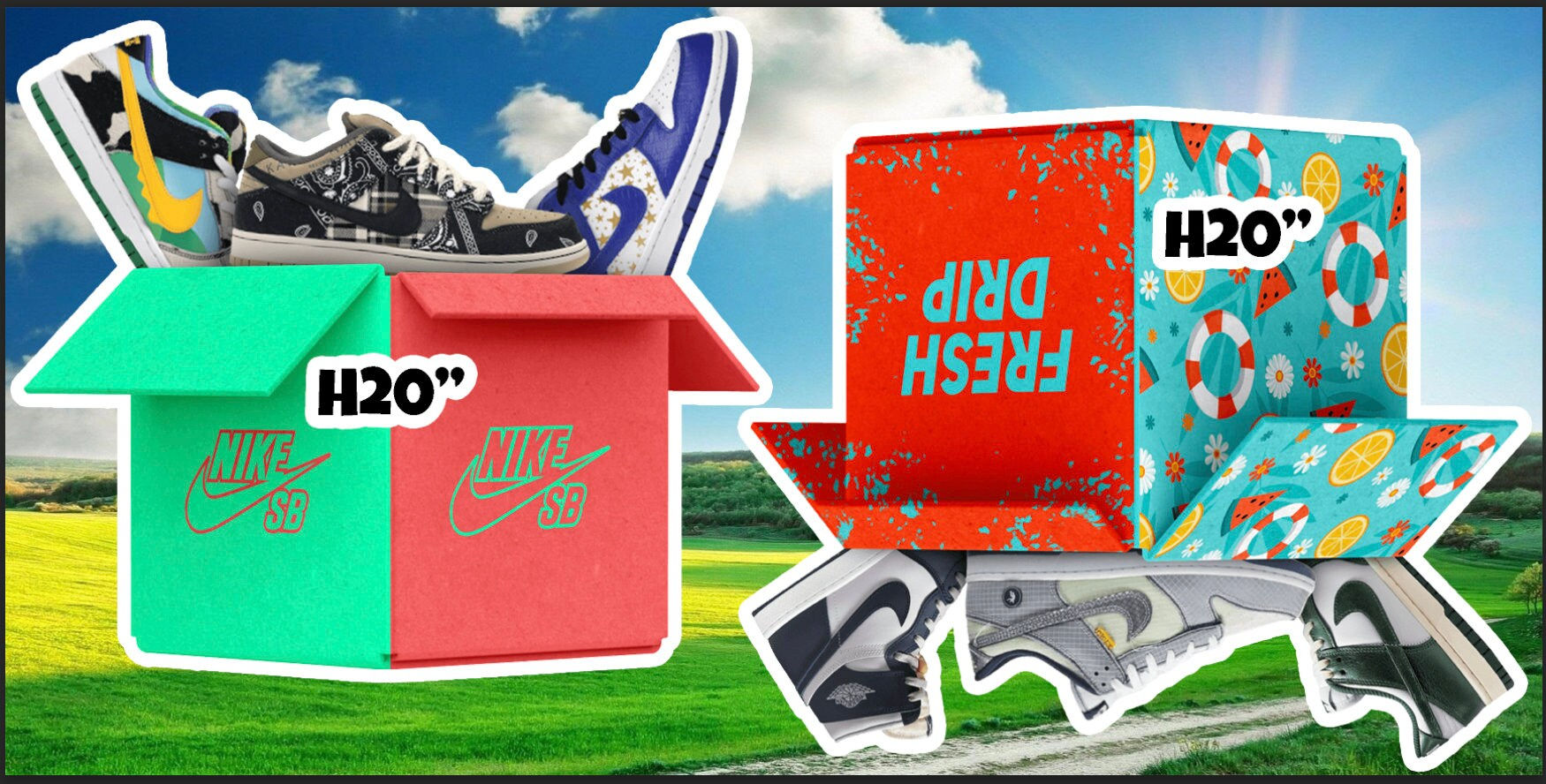 AB1082QS Nike Surprise box props