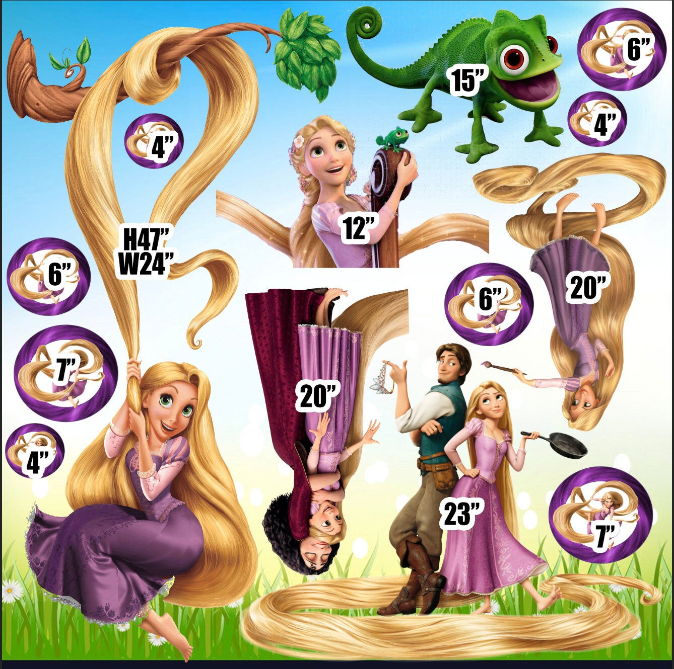 Yard Card Lawn Decor: Princess Character Rapunzal RA4000HS