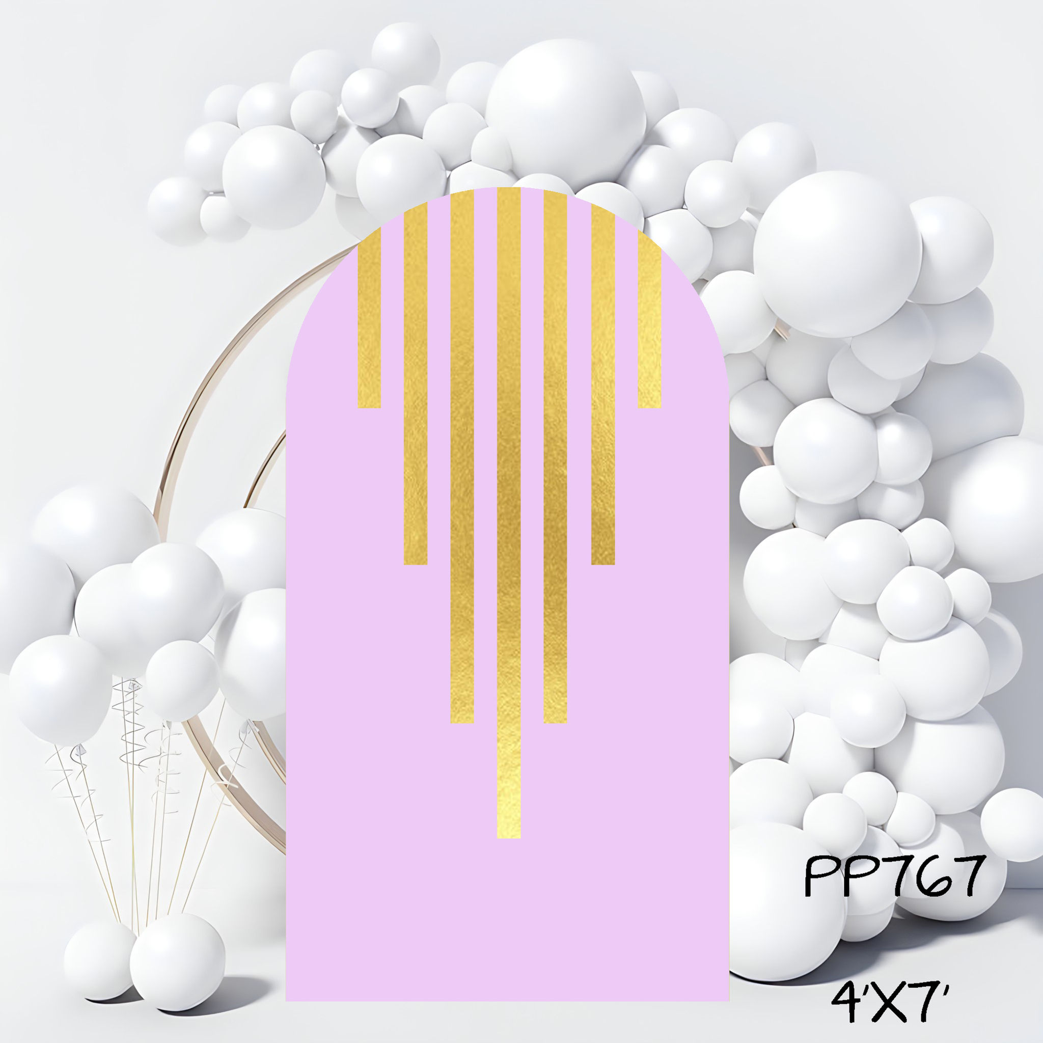 PP767 (SB) FS PURPLE GOLD PANEL LILAC purple backdrop