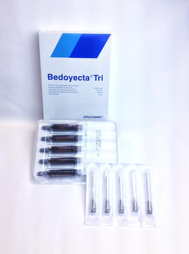 bedoyecta b12 injections Bedoyecta Tri 10,000mcg, 100mg, 50mg/2ml Solución Inyectable, 5 Jeringas  con 2 ml c/u. de BEDOYECTA