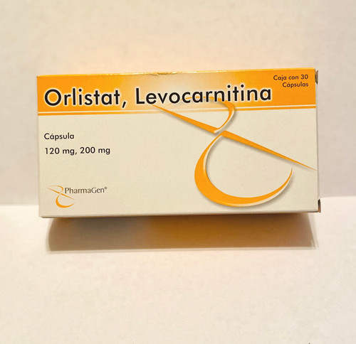 orlistat/l-carnitina 120 mg/200 mg Orlistat 120mg / Levocarnitina 200mg caja con 30 cápsulas orlistat/l-carnitina 120 mg/200 mg Orlistat 120mg / Levocarnitina 200mg caja con 30 cápsulas