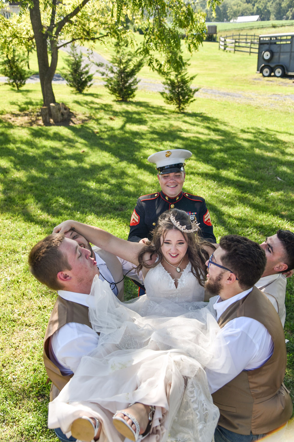 Bride toss up and catch!