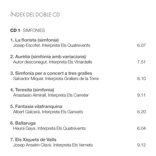 Miniatura: CD - Simfonies i fantasies per a gralla - Els Quatrevents