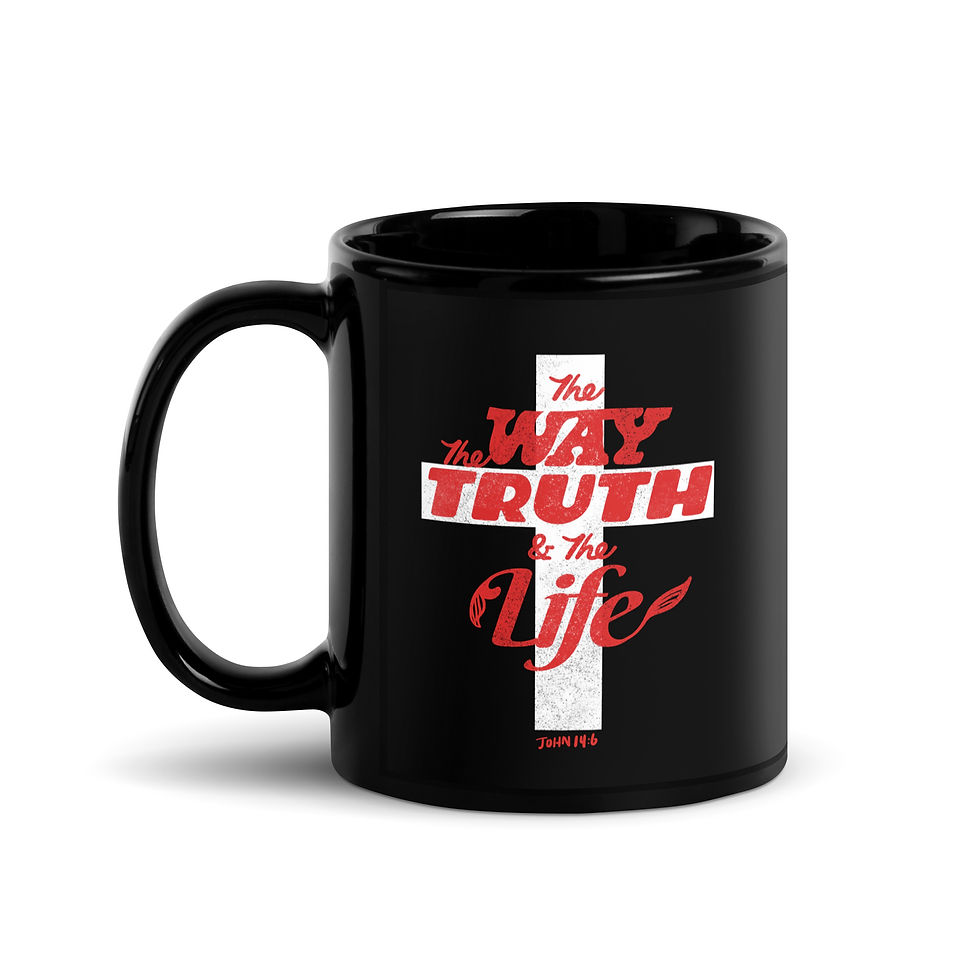 Thumbnail:  The Way, the Truth and the Life Black Glossy Mug