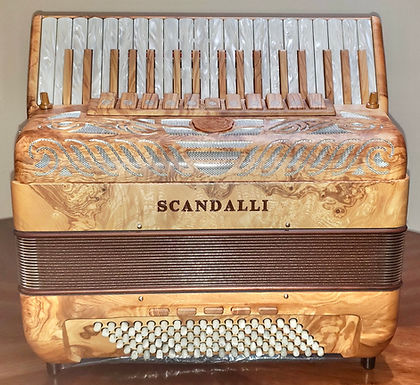 Scandalli Tierra Olive Root Accordions by De Vincenzo, Accordions Heaven, Miami, Fl