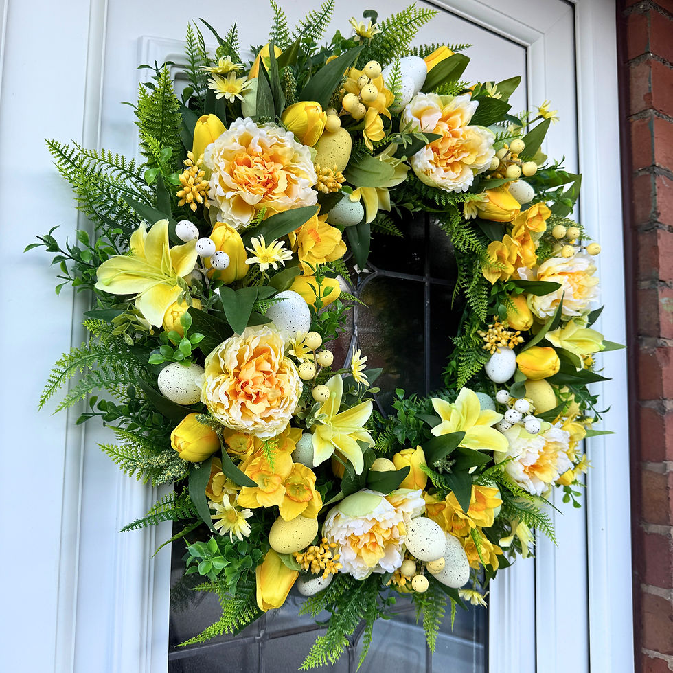 Thumbnail: Spring Yellow Egg & Bloom Wreath - 2 sizes