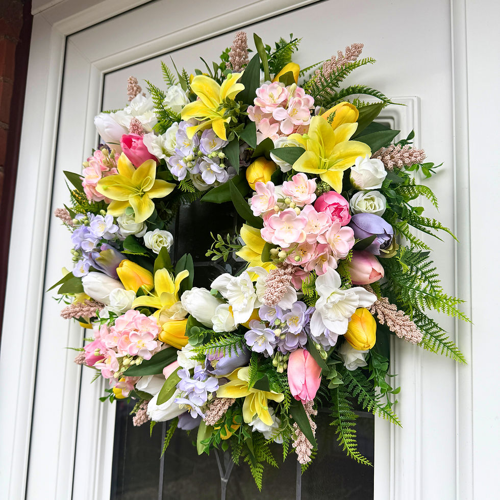 Thumbnail: Lily & Tulip Garden Wreath – 60 cm