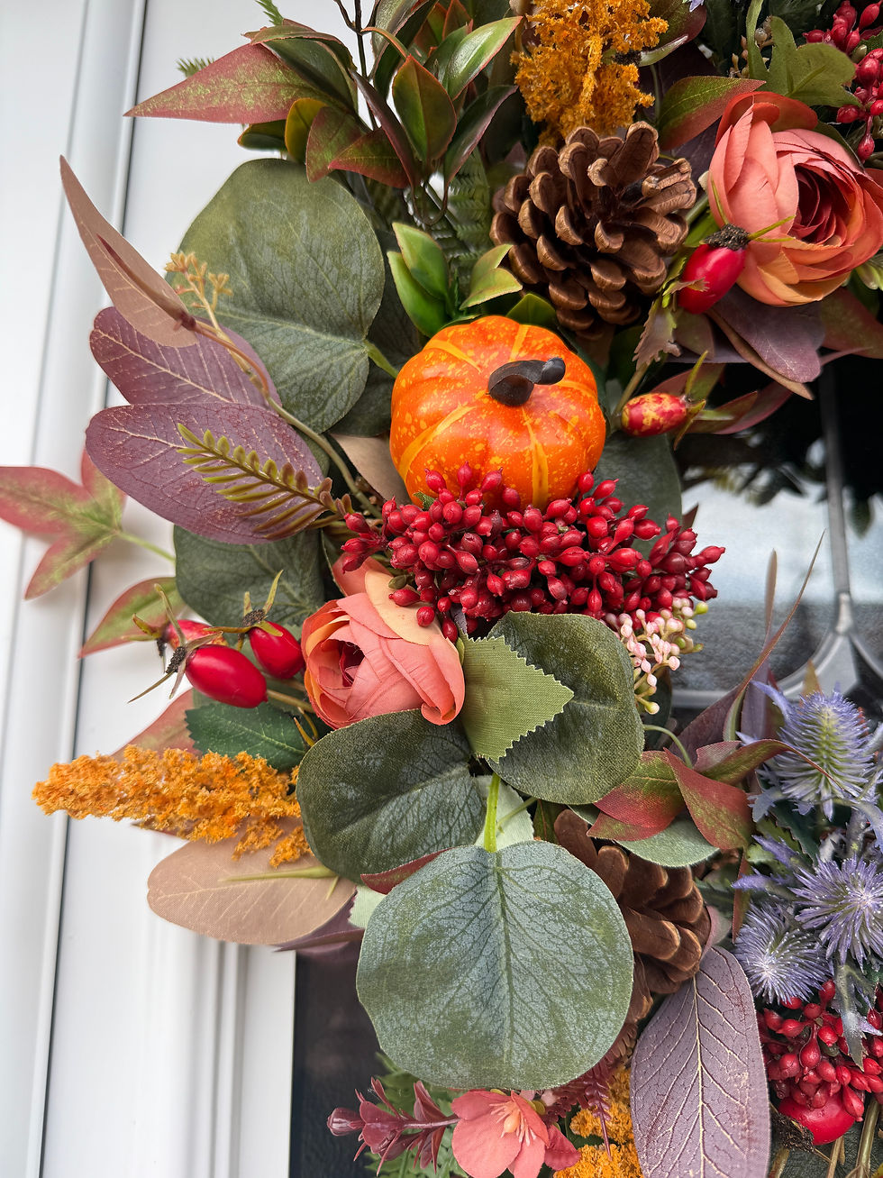 Thumbnail: Autumn Pumpkin & Berry Wreath – 55 cm