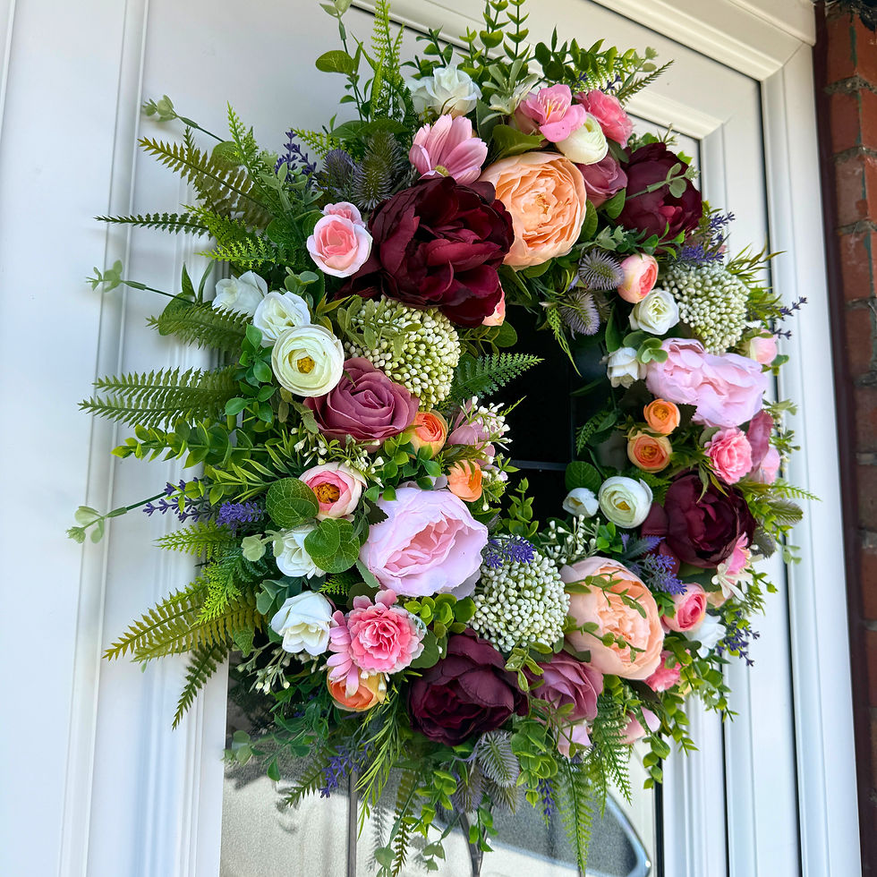 Thumbnail: Peony Garden Wreath - 60 cm