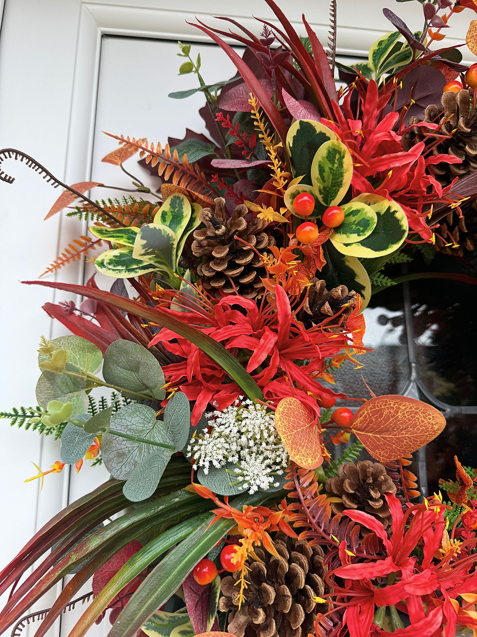 Thumbnail: Red Spider Lily Autumn Wreath – 60 cm