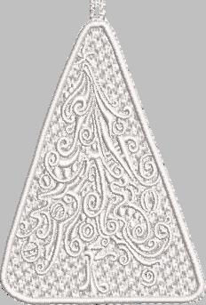 Thumbnail: FSL Christmas tree ornament collection 1 machine embroidery design