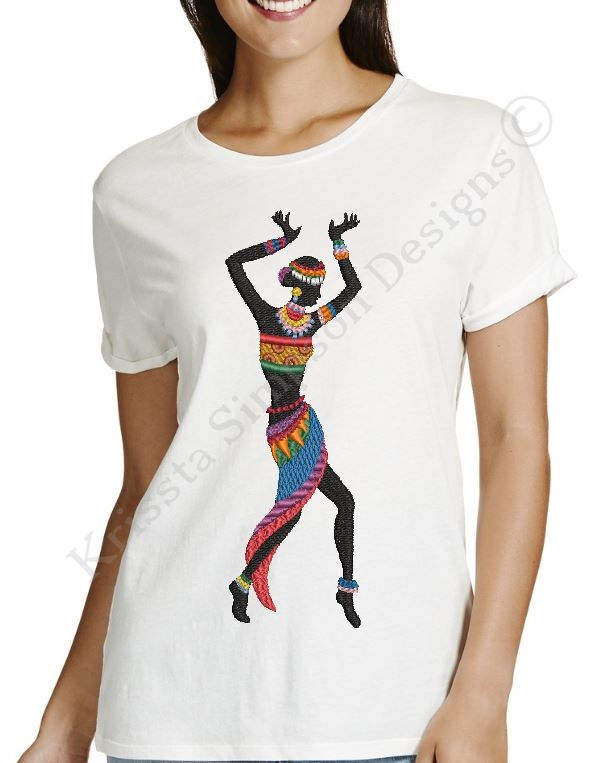 Thumbnail: Native African dancer 01 machine embroidery design