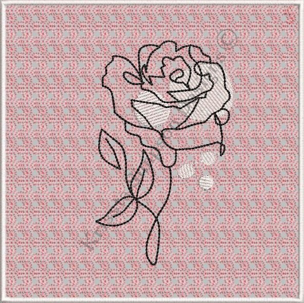 Thumbnail: Abstract roses composition 01 set of 7 machine embroidery designs