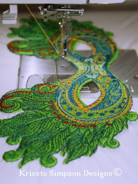 Thumbnail: FSL Vintage Venetian mask 2 machine embroidery design