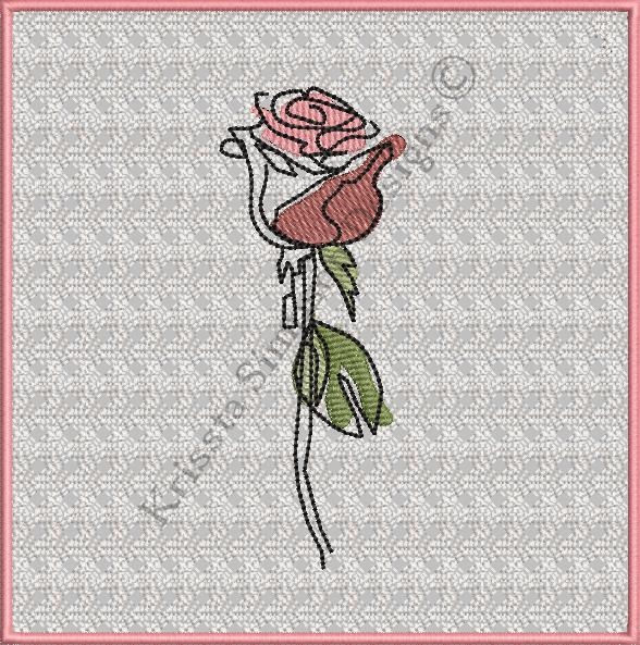 Thumbnail: Abstract roses composition 01 set of 7 machine embroidery designs