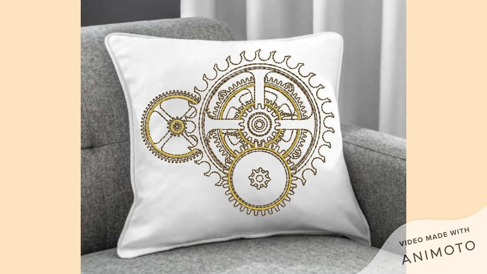 Thumbnail: Steampunk clogs 10 redwork machine embroidery design